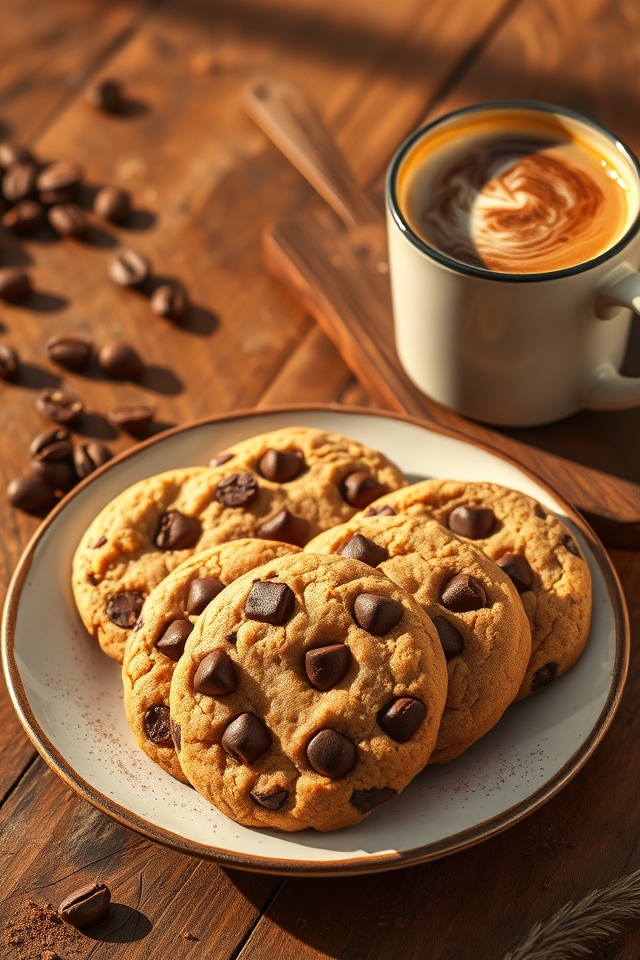 mocha flavored chocolate chip cookies