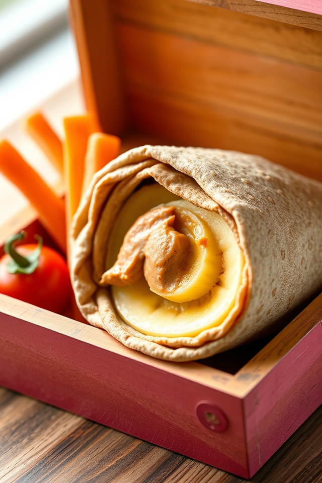 nut butter banana wrap
