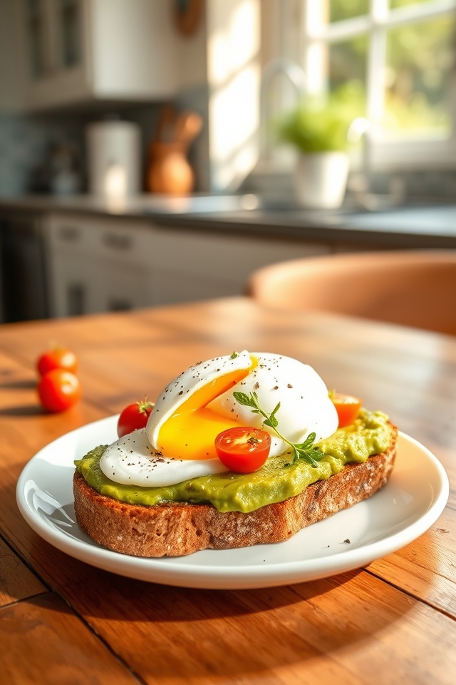 nutritious avocado toast breakfast