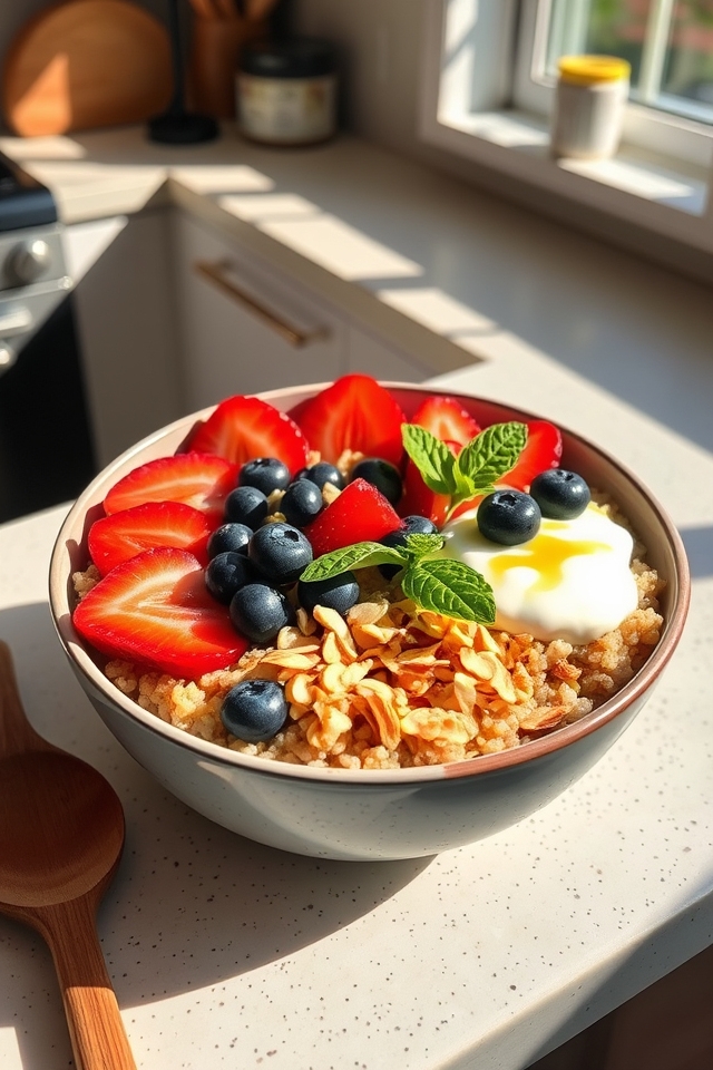 nutritious quinoa breakfast bowl
