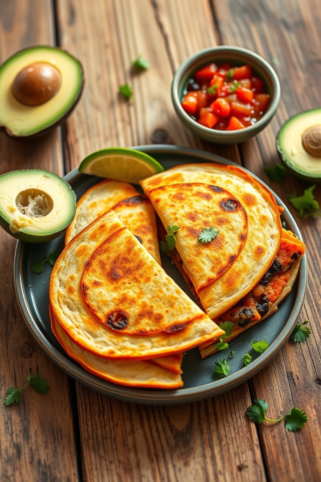 nutritious sweet potato quesadillas