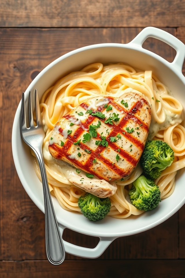 one pot chicken alfredo dinner