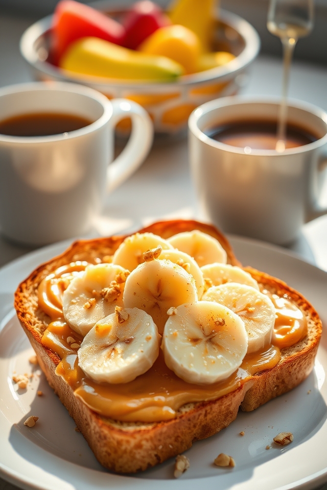 peanut butter banana toast