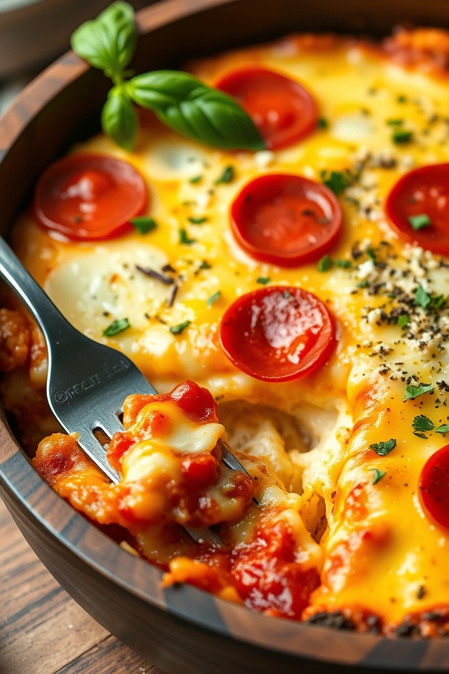 pepperoni pizza breakfast casserole
