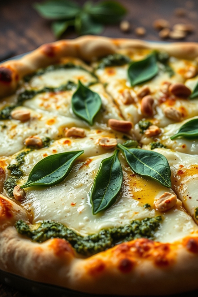 pesto cheese pizza delight