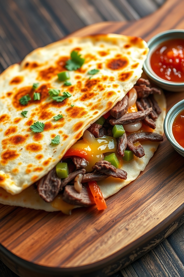 philly cheesesteak quesadilla delight