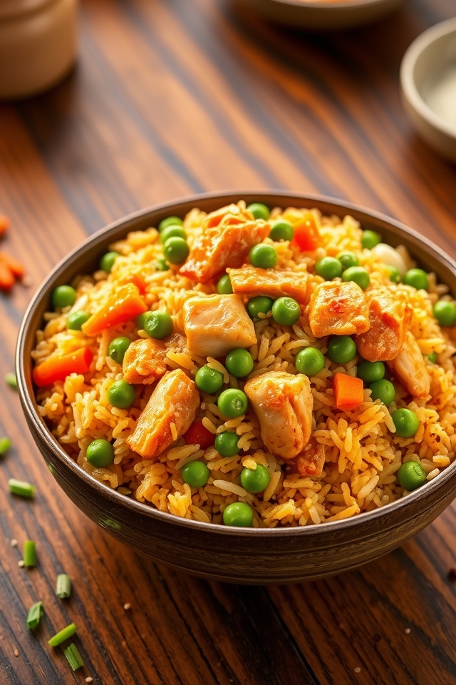 quick leftover rice meal