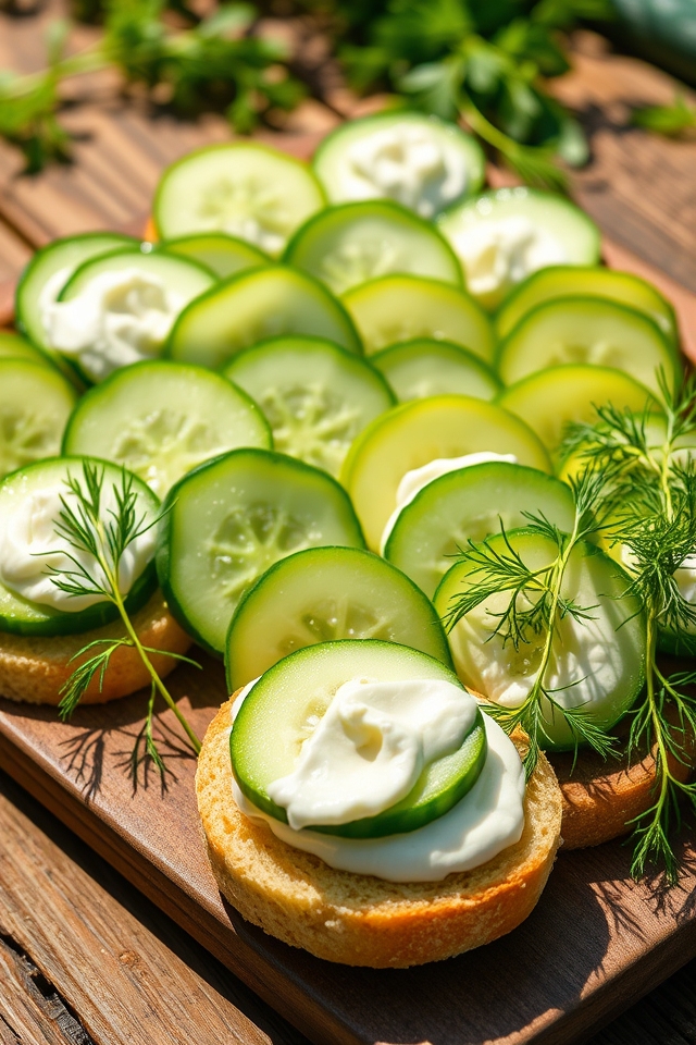 refreshing cucumber dill sandwiches