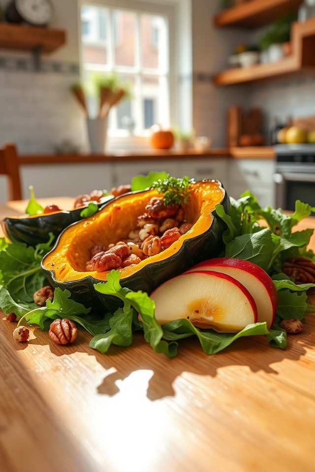 roasted squash apple cider salad