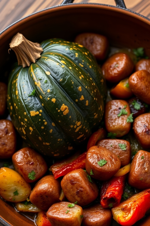 savory acorn squash bake