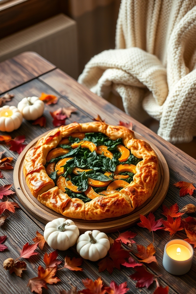 savory autumn squash galette