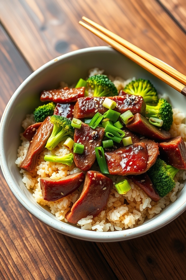 savory beef broccoli fried rice