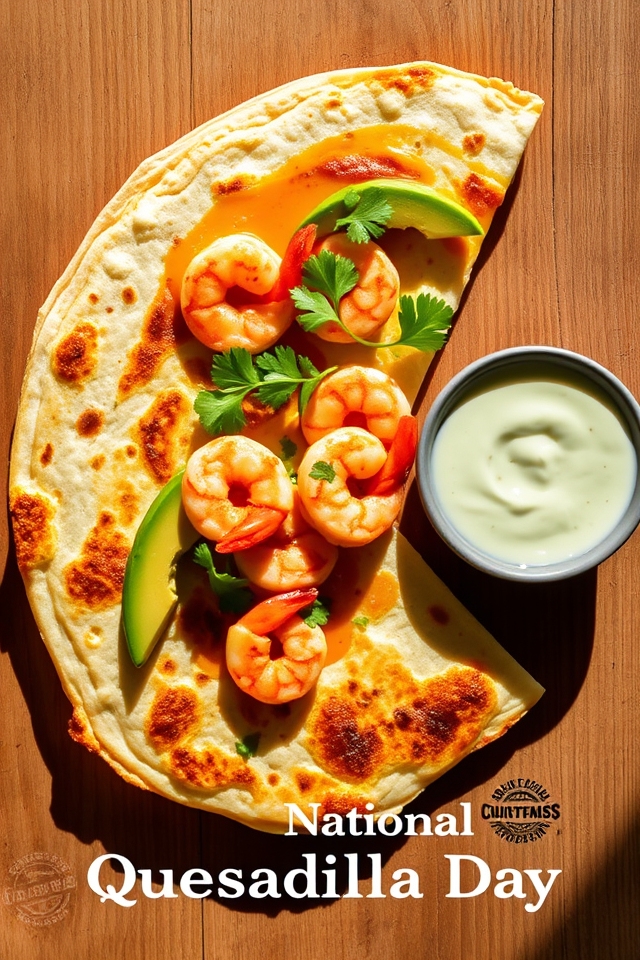 shrimp avocado quesadilla delight