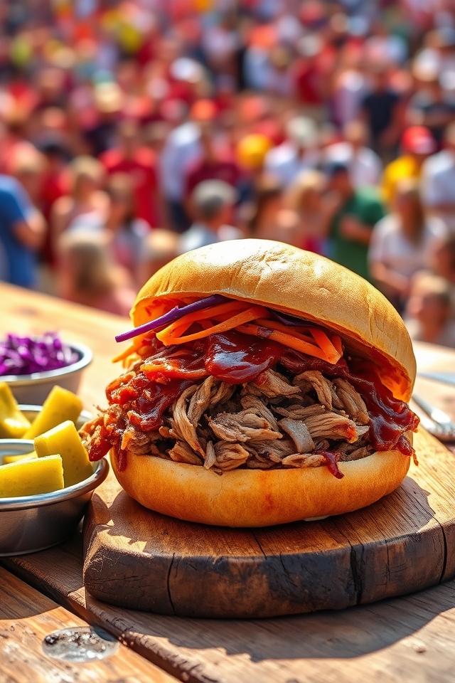 slow cooked bbq pork sandwiches