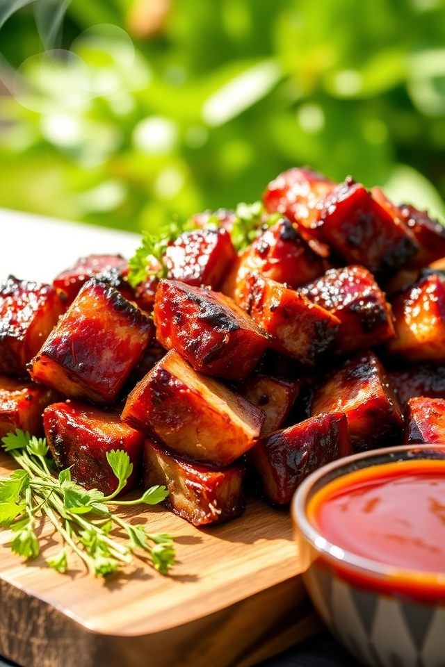 smoked pork belly bites