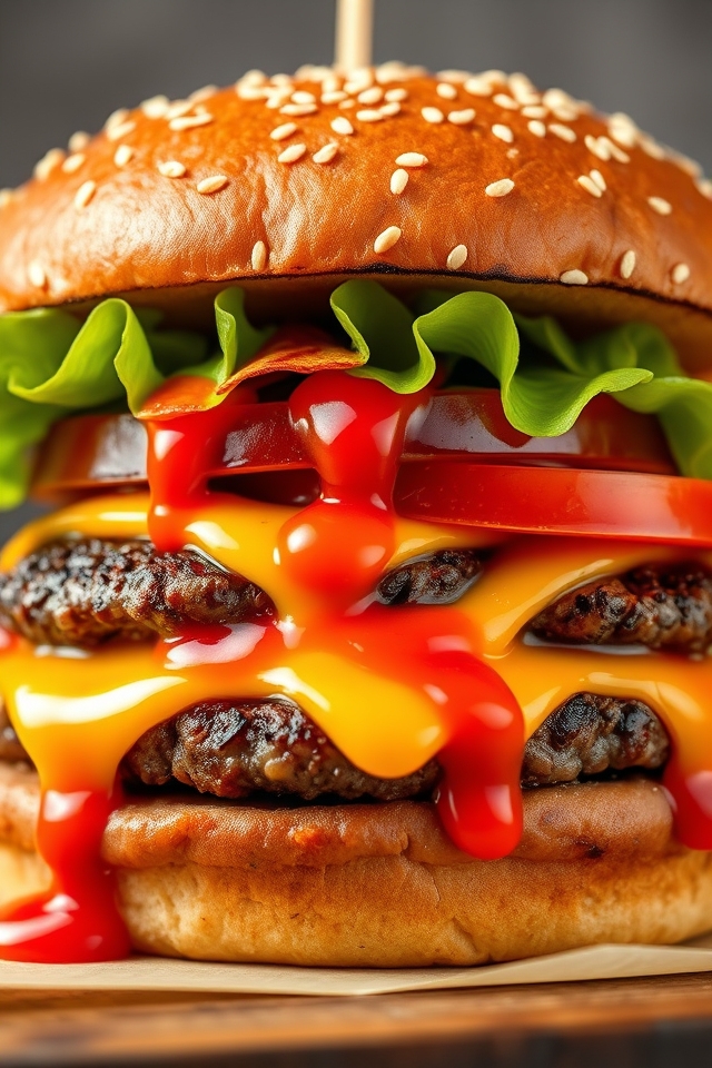 sriracha cream cheese cheeseburger delight