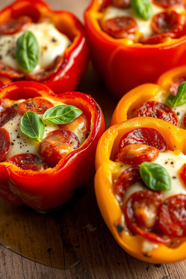 stuffed peppers with pepperoni