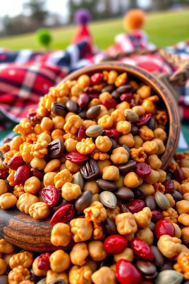 sweet and spicy snack mix