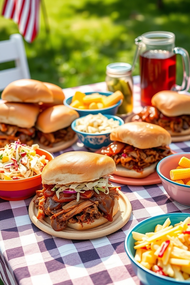 tender pulled pork sandwiches