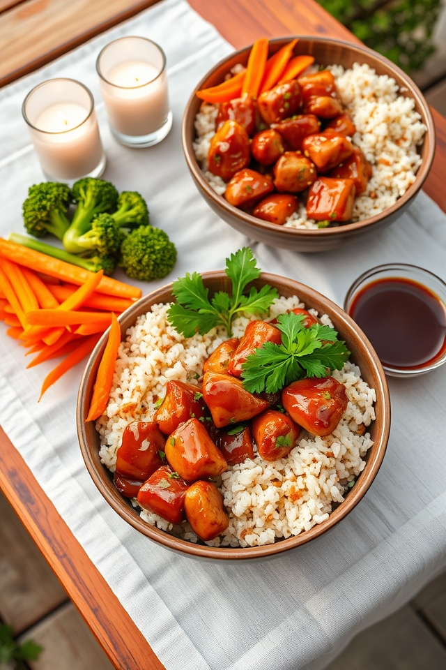 teriyaki chicken rice bowls