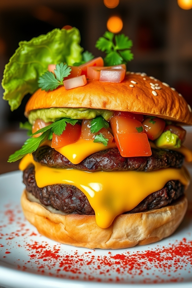 tex mex flavor explosion burger