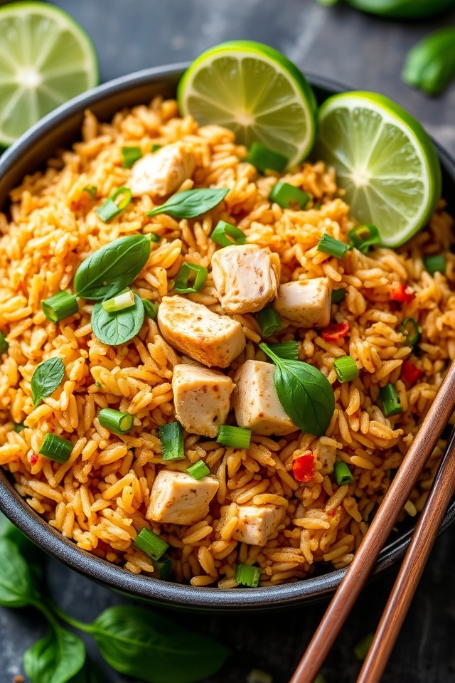 thai basil chicken stir fry