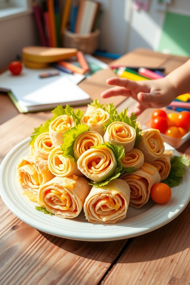 turkey and cheese roll ups