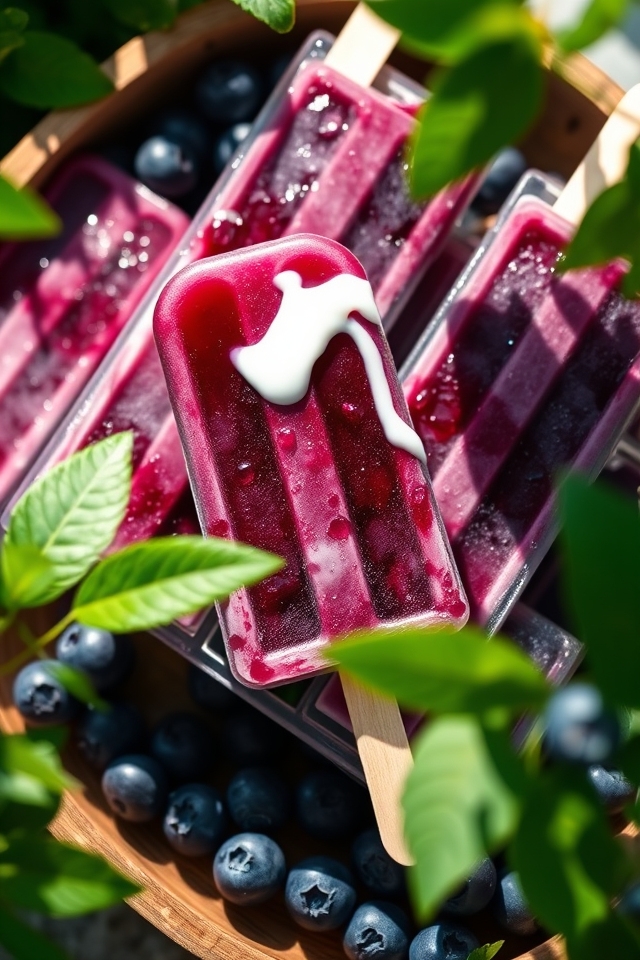 vegan blueberry frozen treats