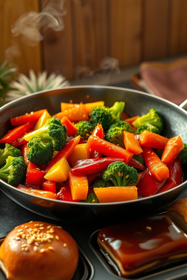 vibrant vegetable stir fry dish