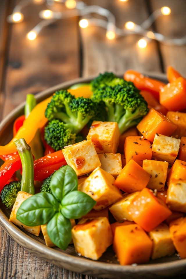 vibrant vegetable tofu stir fry