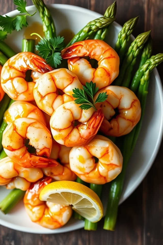 zesty shrimp with asparagus