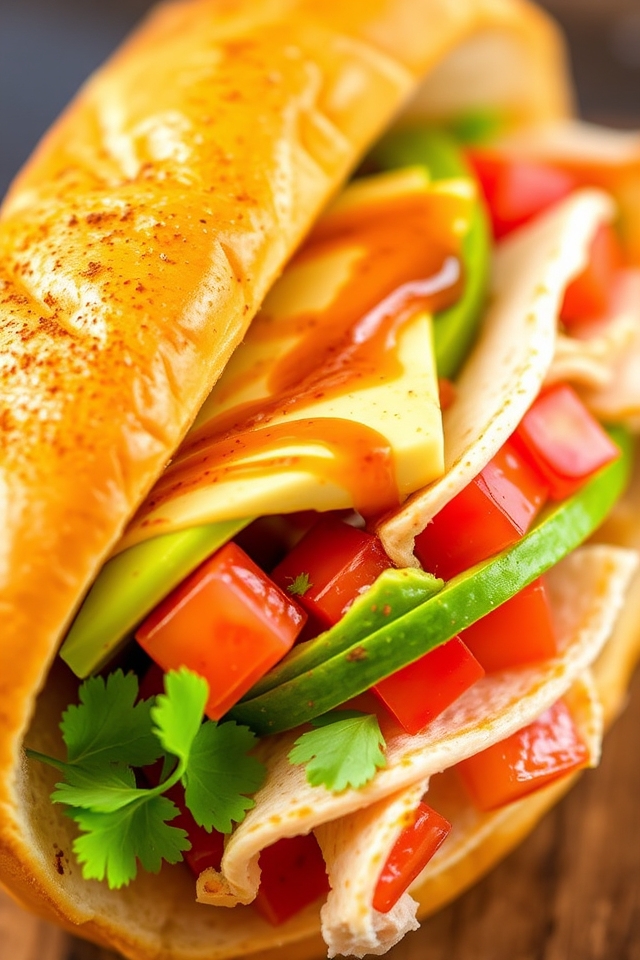 zesty southwest turkey hoagie